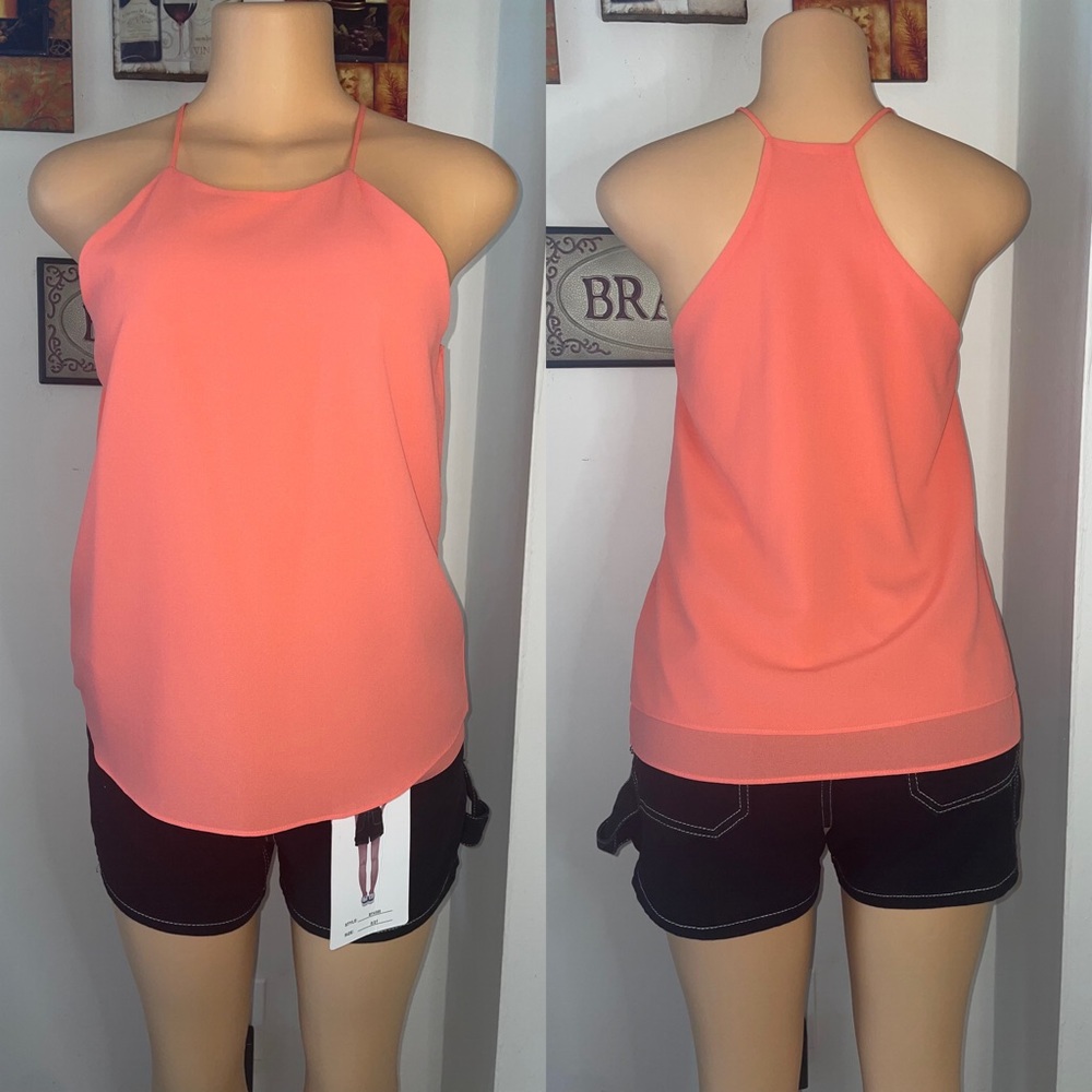 95)PAPER CRANE TANK TOP ORANGE SIZE S EXCELLENT CONDITIONS HOME FREE SMOKE
